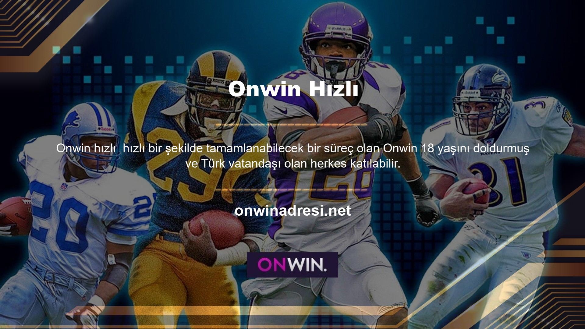 Onwin web sitesine katılma süreci basittir