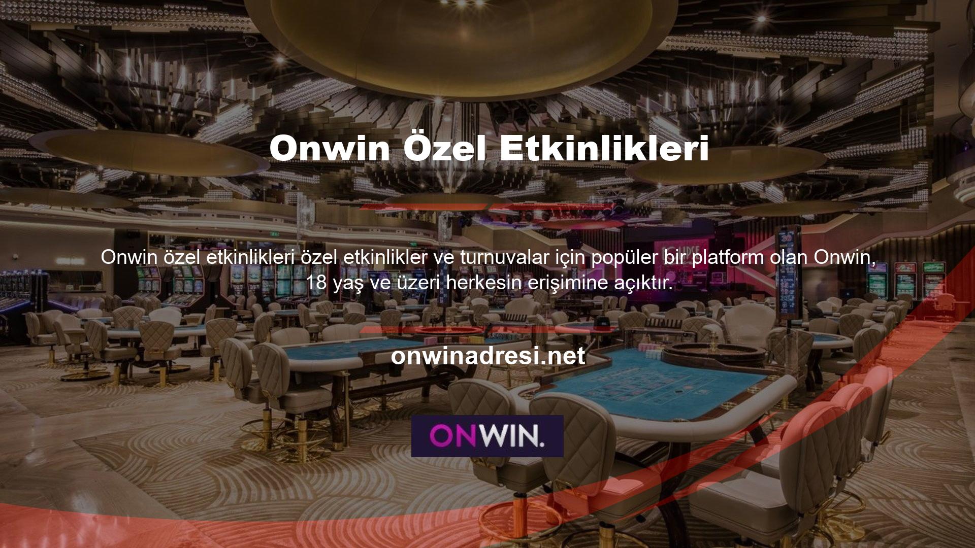 Onwin, slot makinesi meraklıları arasında popüler olan piyango oyunları ve sanal casinosuyla ünlüdür
